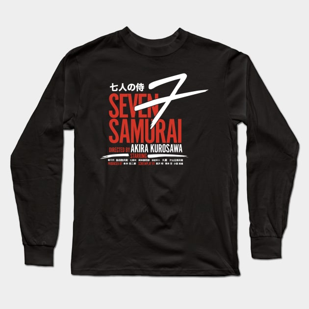 Seven Samurai Long Sleeve T-Shirt by MindsparkCreative